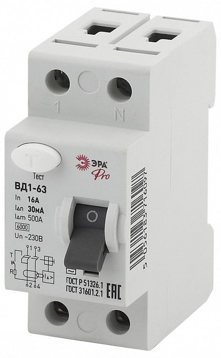 Устройство защитного отключения 2P Эра ВД1-63 NO-902-26