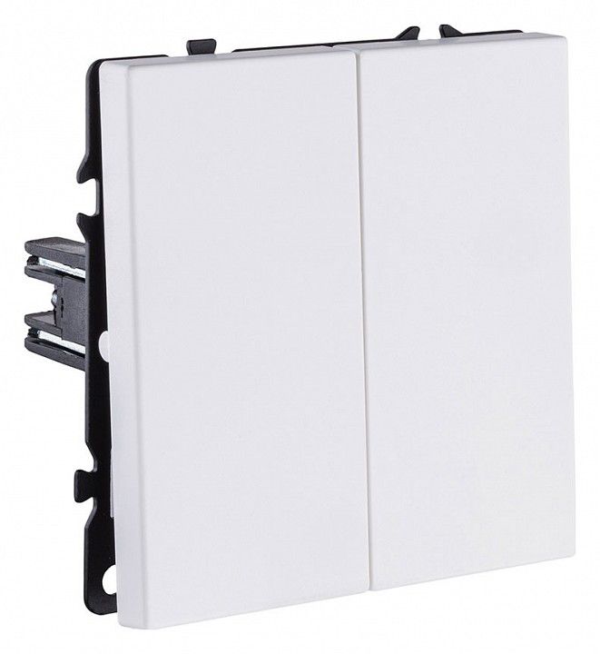 Выключатель двухклавишный без рамки Kollinger Eclipse EC-025WH