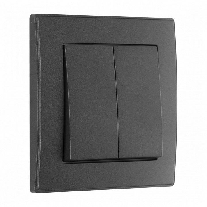 Выключатель двухклавишный Arte Milano SET06-1 SET06-1-30-2 black