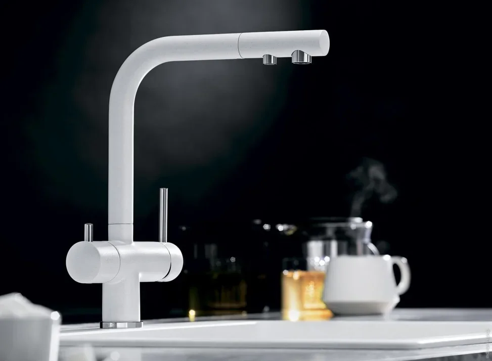 Смеситель Blanco FONTAS II 526943 Silgranit мягкий белый