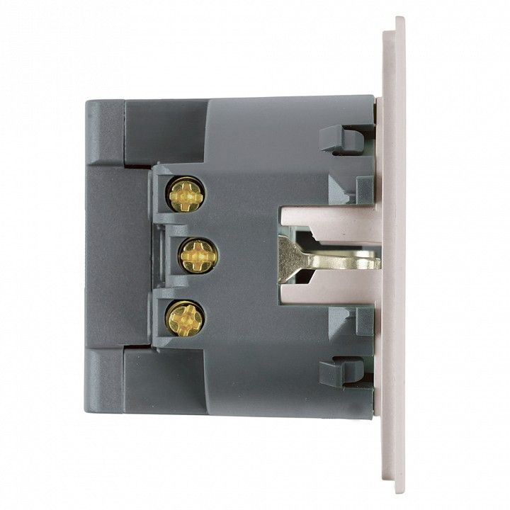 Розетка с заземлением и со шторкой и 2хUSB type A и C, без рамки Stekker Мия 50482