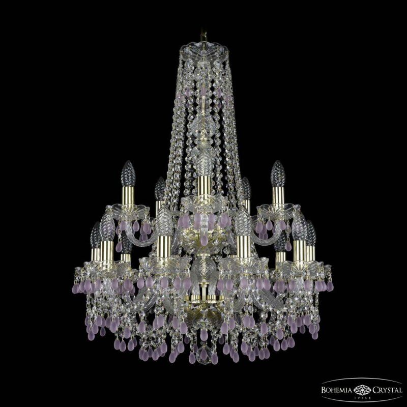 Подвесная люстра Bohemia Ivele Crystal 1410 1410/10+5/195/h-74/2d G V7010