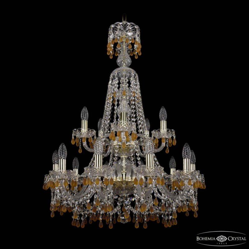 Подвесная люстра Bohemia Ivele Crystal 1410 1410/10+5/240/XL-91/2d G V1003