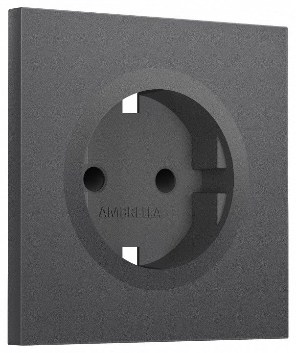 Накладка для розетки с заземлением и со шторками Ambrella Volt SIGMA SP6570