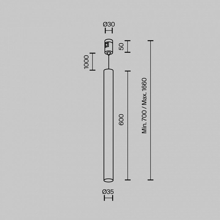 Подвесной светильник Maytoni Technical Фокус TR156-1-5W4K-PT