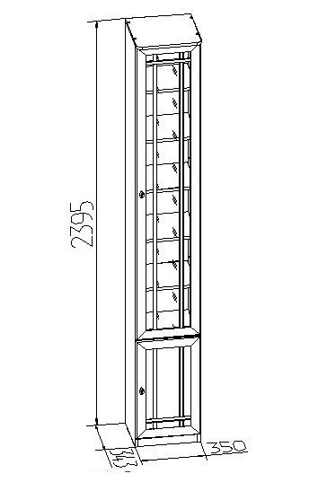 Шкаф книжный Глазов-Мебель Sherlock Т0010707 Шкаф книжный Глазов-Мебель Sherlock Т0010707