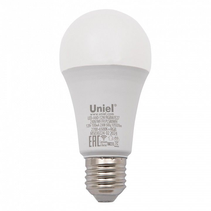 Лампа светодиодная с управлением через Wi-Fi Uniel  E27 12Вт 2700 - 6500K UL-00011654