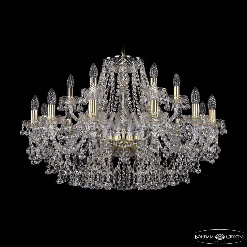 Подвесная люстра Bohemia Ivele Crystal 1409 1409/12+6/300 G