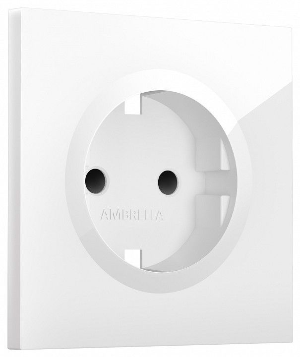 Накладка для розетки с заземлением и со шторками Ambrella Volt SIGMA SP1070