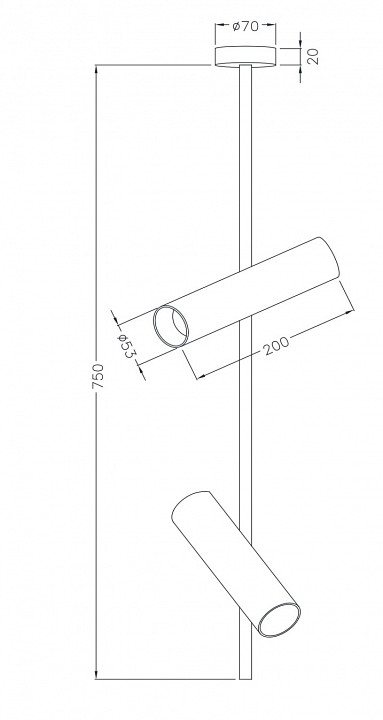 Светильник на штанге Maytoni Technical Elti C021CL-02B