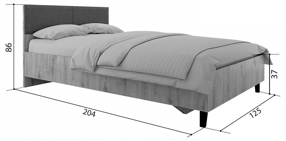 Кровать полутораспальная Grace LOZ120х200