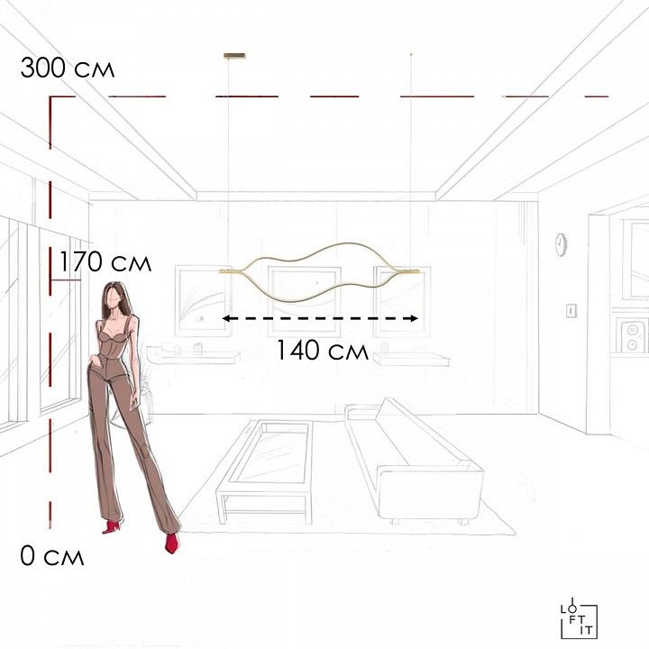Подвесной светильник Loft it Tape Light 10403/1400 AB