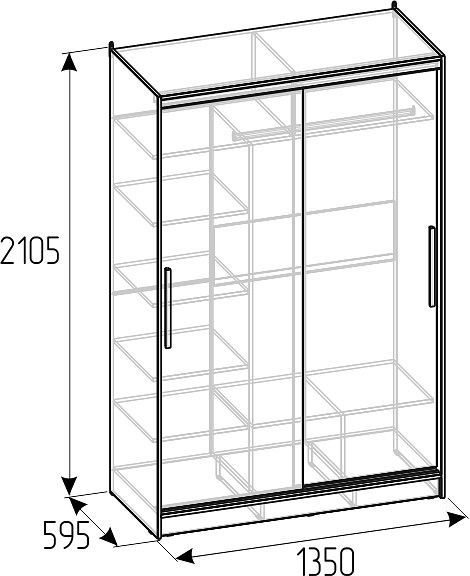 Шкаф-купе Глазов-Мебель Strike 00-00014145