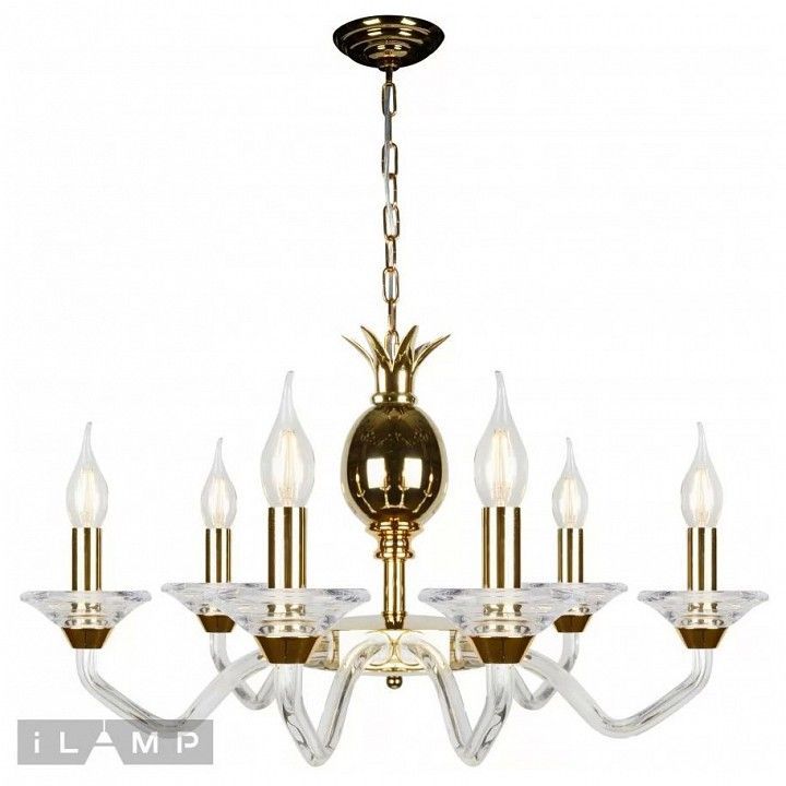 Подвесная люстра iLamp Flo YT2049-6 GD+Cear