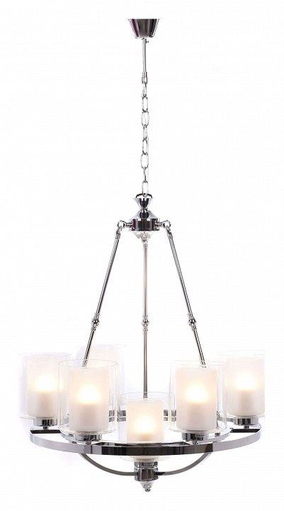 Подвесная люстра LUMINA DECO Santini LDP 1220-7 CHR+WT
