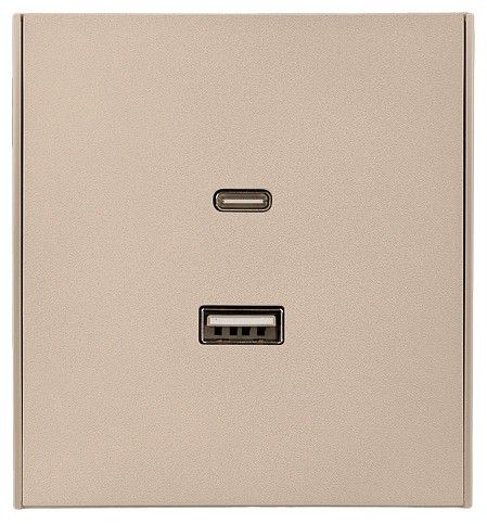 Розетка 2хUSB type A и C без рамки Kranz STRONG KR-78-0734-8