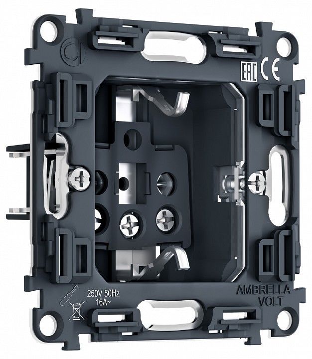 Механизм розетки с заземлением Ambrella Volt VM PR141