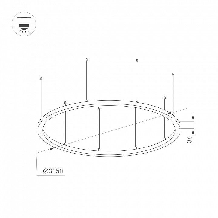 Подвесной светильник Arlight SP-LINE 034077(2)