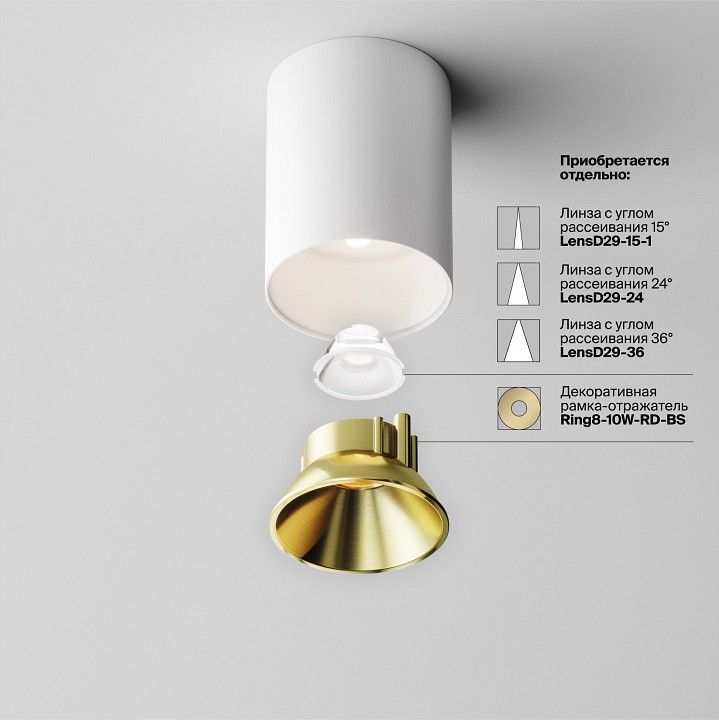 Накладной светильник Maytoni Technical Альфа C064CL-8W4K-RD-WB