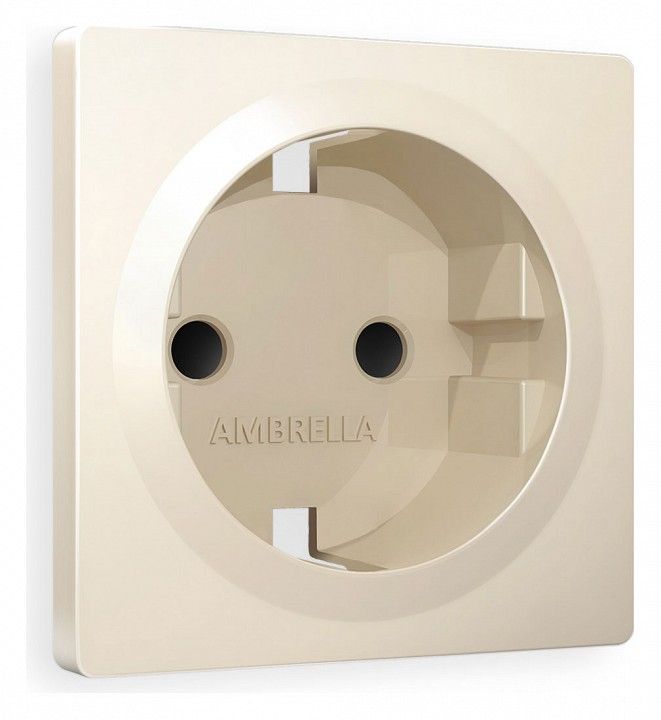 Накладка для розетки с заземлением и со шторками Ambrella Volt ALFA AP3270