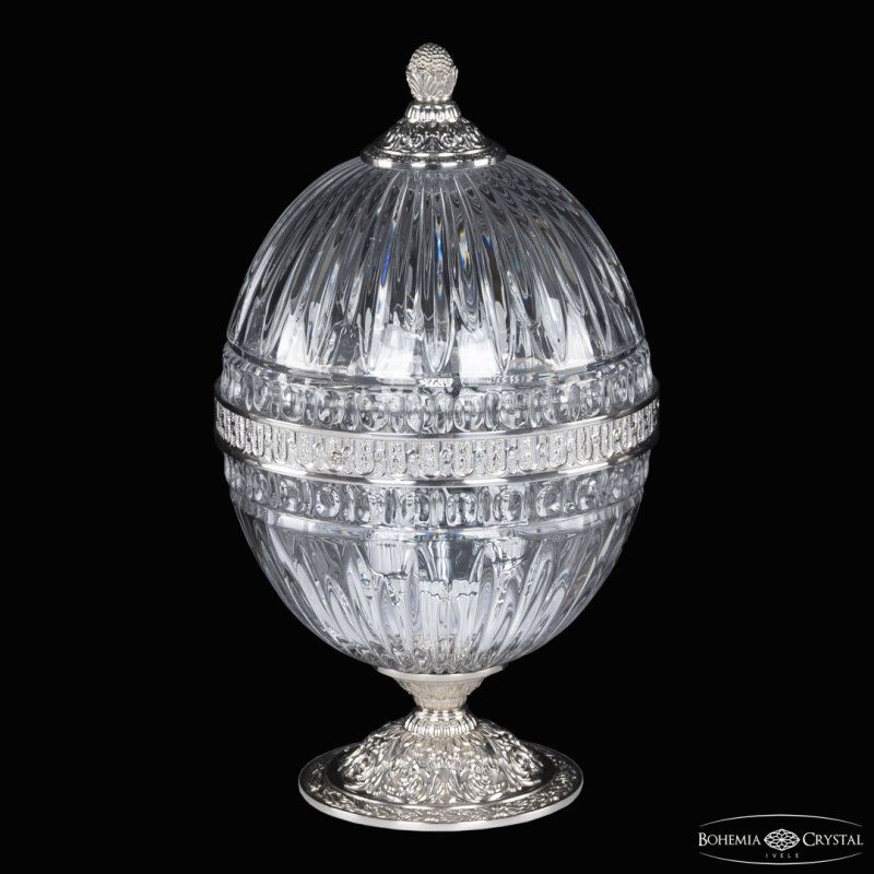 Настольная лампа декоративная Bohemia Ivele Crystal 5680 5680L/18 Ni Clear/M-1G