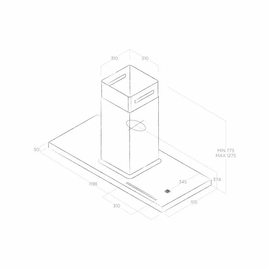 Вытяжка Elica Био Остров Белый и Дуб с аспирацией 120х53 (Bio Island WH/A/120X53 Rovere)