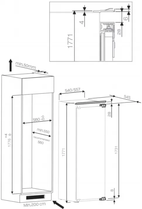 Встраиваемый холодильник KitchenAid KCBNS 18602