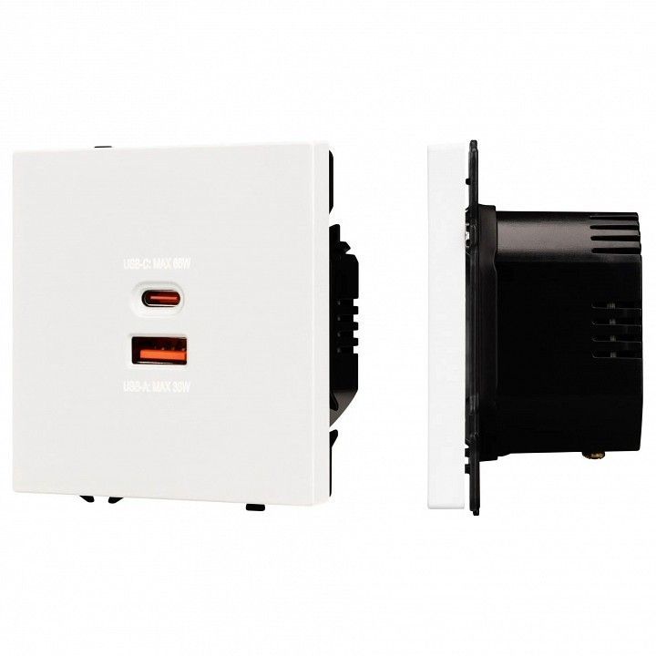 Розетка 2хUSB type A и C без рамки Arlight SCT 054316