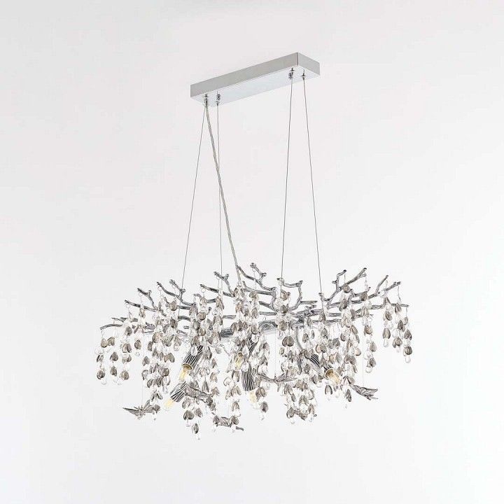 Подвесная люстра Arte Milano Веточка 230210.700.6.E14.H3 CB Clear-Smoky BUT-Smoky
