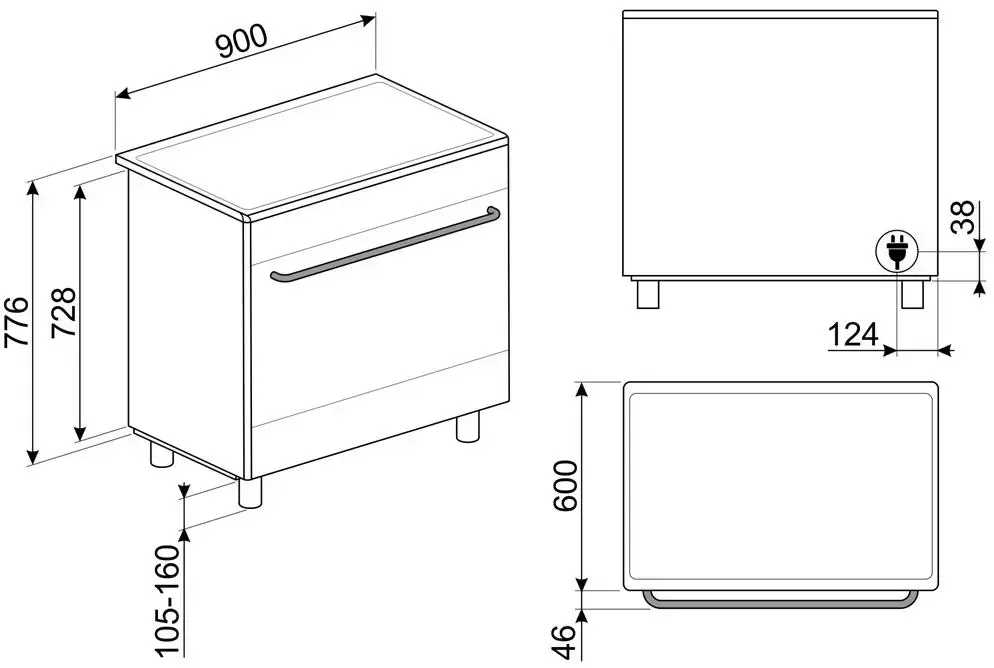 Варочный центр Smeg CG90CIXT