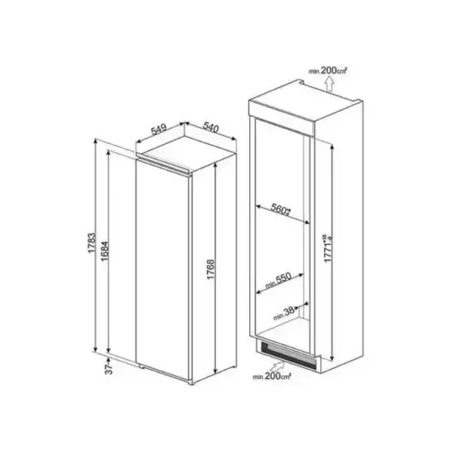 Холодильник Smeg S7323LFEP1