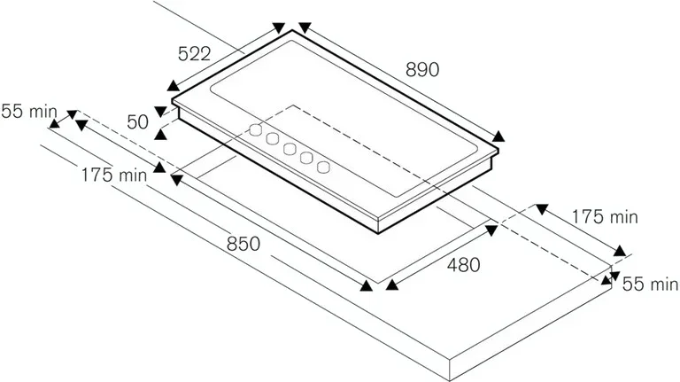 Варочная панель Bertazzoni P905LHERAG