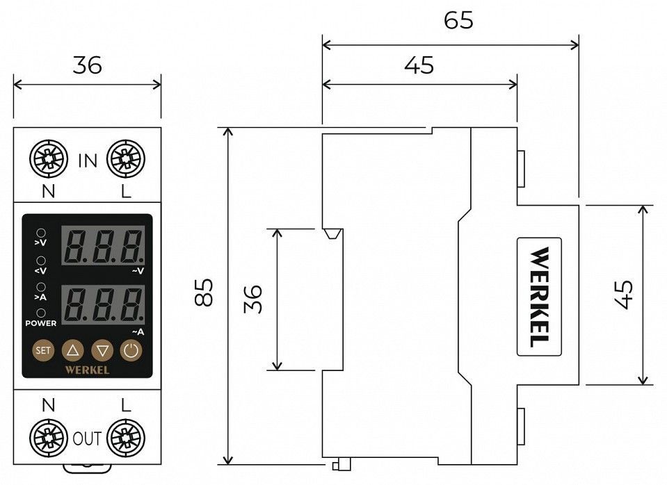 Устройство защитного отключения 2P Werkel  W932P63R
