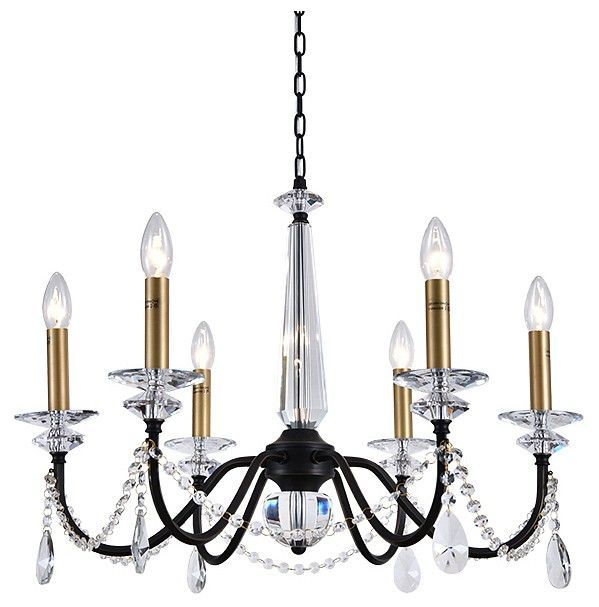 Подвесная люстра Newport АНАСТАСИЯ 3976/C black+brass