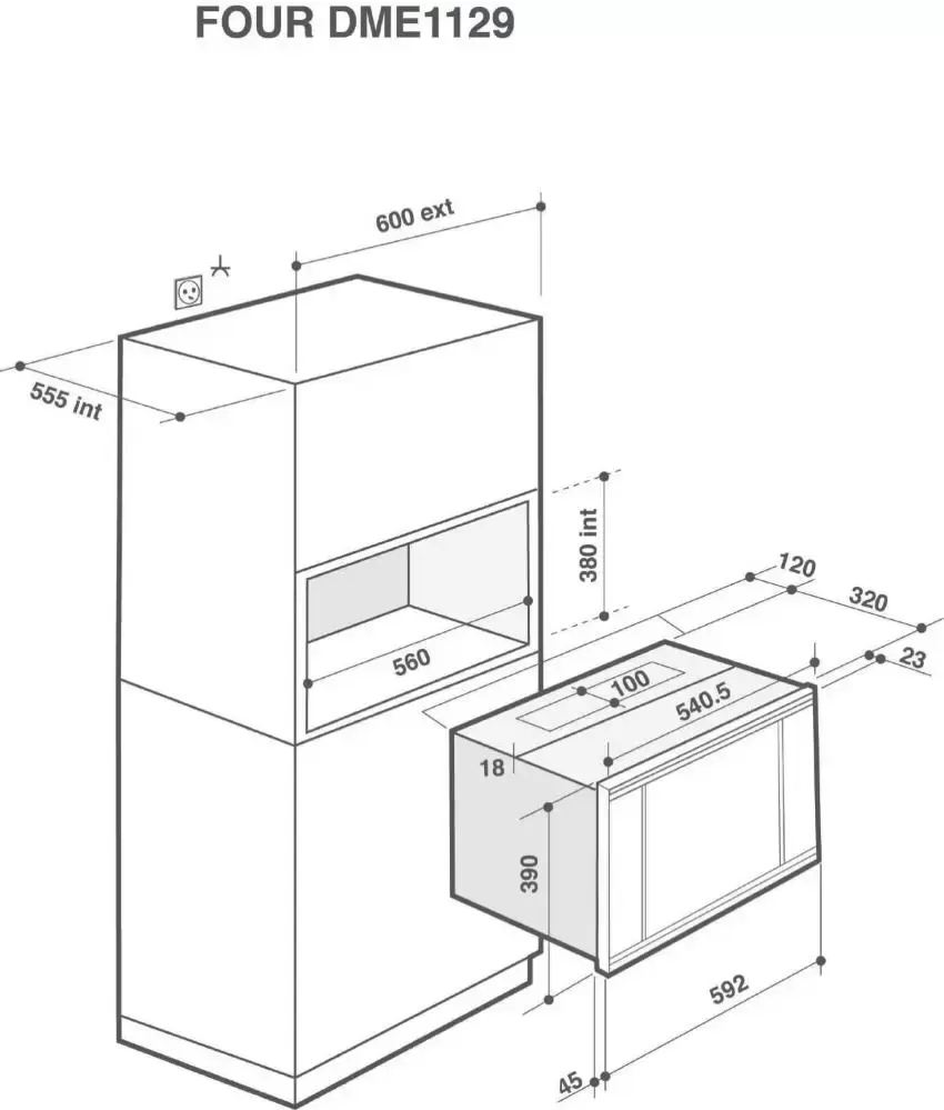 Встраиваемая микроволновая печь Brandt BMG2120B