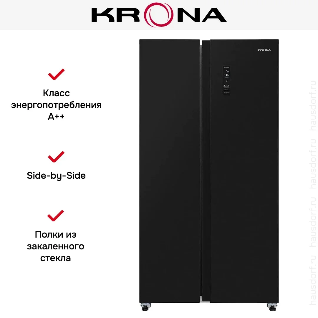 Холодильник KRONA EISKALT 9159 SBS TNF DARK INOX