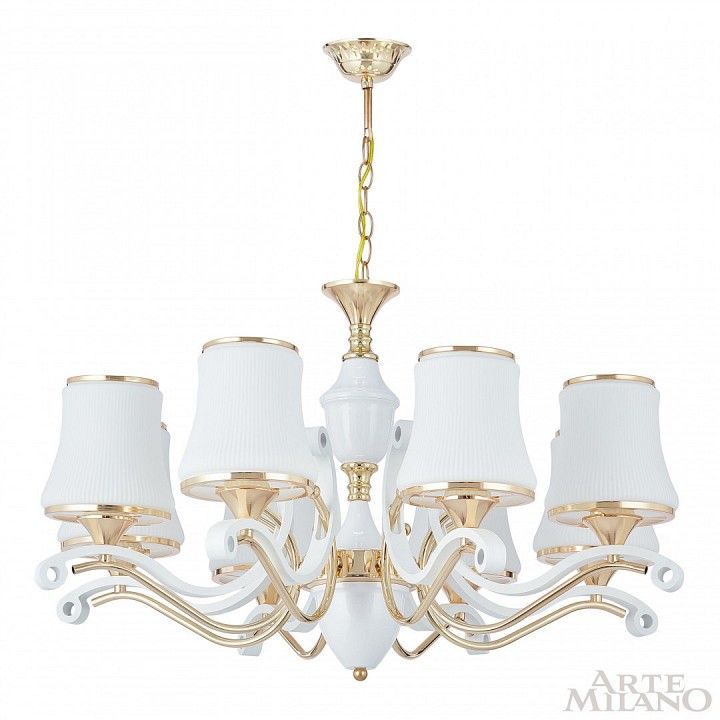 Подвесная люстра Arte Milano Florentia-3987 303987/8 Wh/Gd