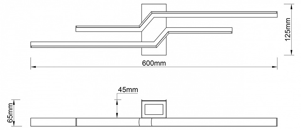 Бра Escada Rail 10219/2LED Black
