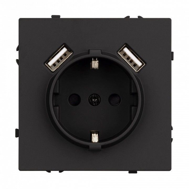 Розетка с заземлением и 2хUSB type A, без рамки Arlight SCT 054289
