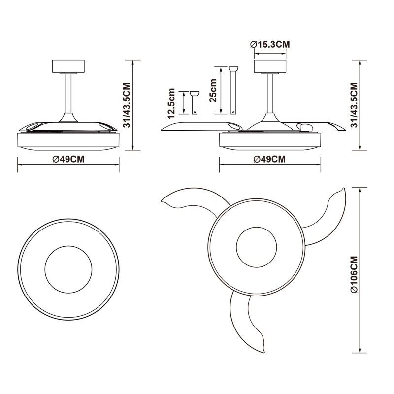 Светильник с вентилятором Mantra COIN FAN 9500
