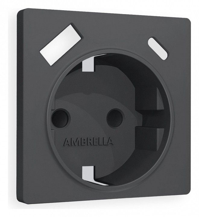 Накладка для розетки с заземлением и со шторками и 2хUSB type A и C Ambrella Volt ALFA AP9100