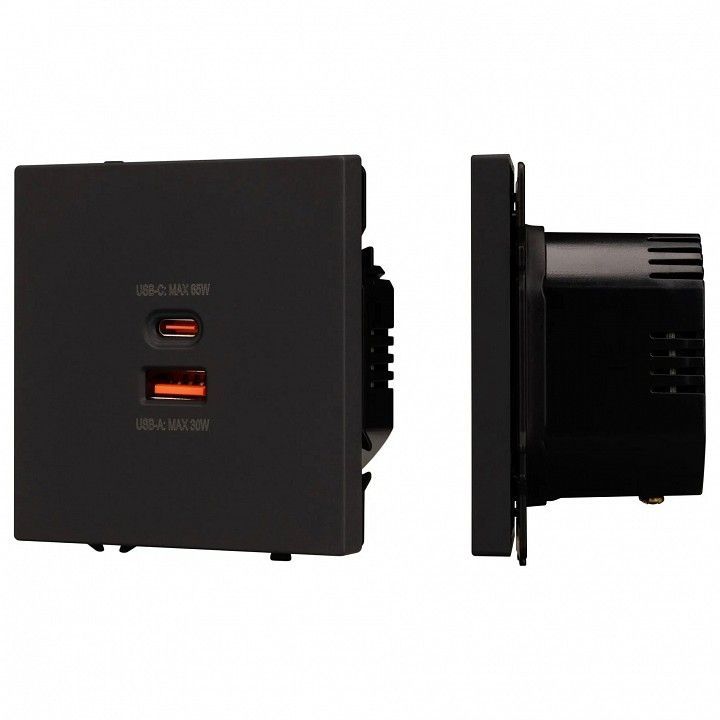 Розетка 2хUSB type A и C без рамки Arlight SCT 054317