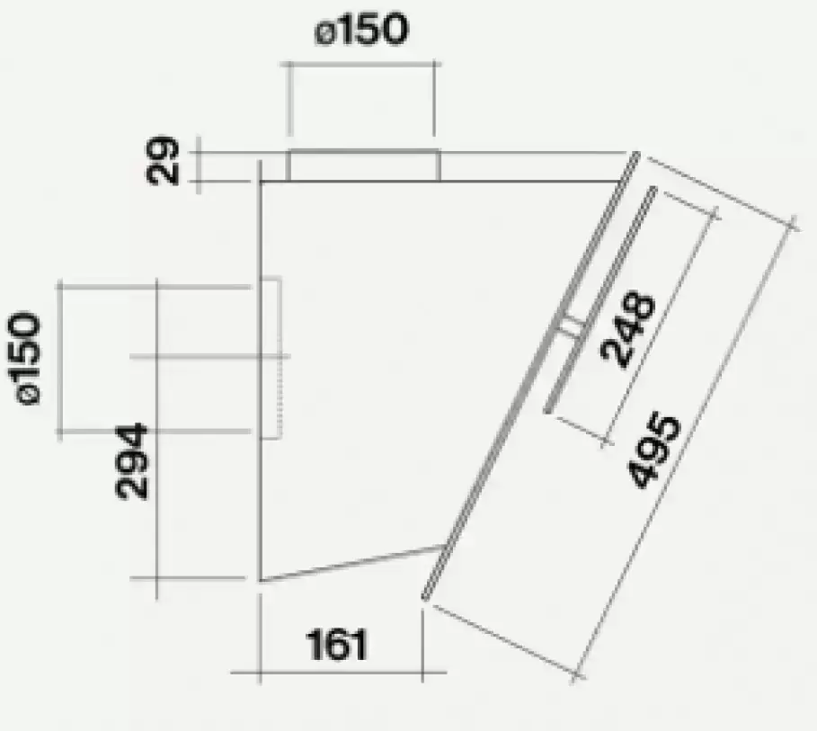 Вытяжка Falmec VERSO 55 WHITE