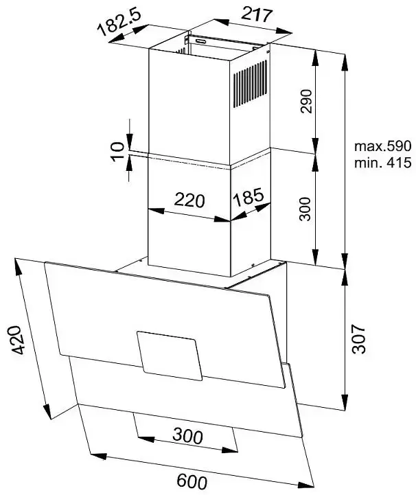 Вытяжка Korting KHC 66373 BXGN