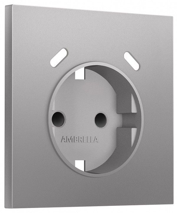 Накладка для розетки с заземлением и со шторками и 2хUSB type C Ambrella Volt SIGMA SP5105