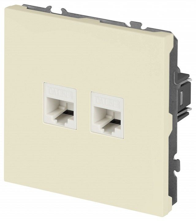 Розетка двойная Ethernet RJ-45 без рамки Эра Galaxy Б0070758