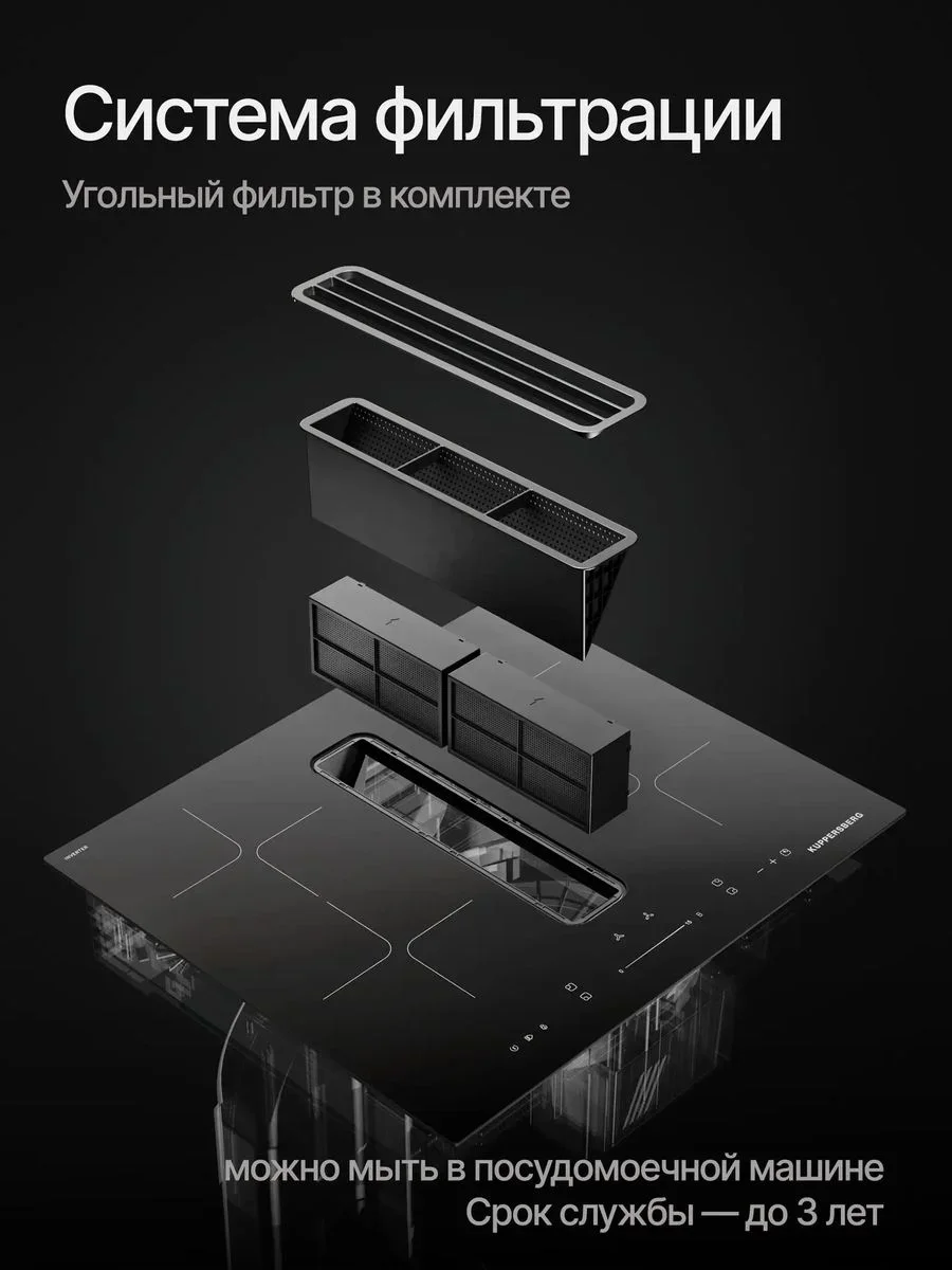 Индукционная варочная панель с вытяжкой Kuppersberg IHI 690