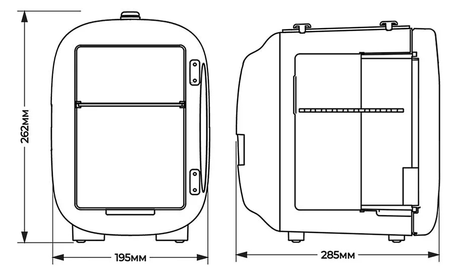 Холодильник для косметики и напитков Meyvel MB-04HC1W