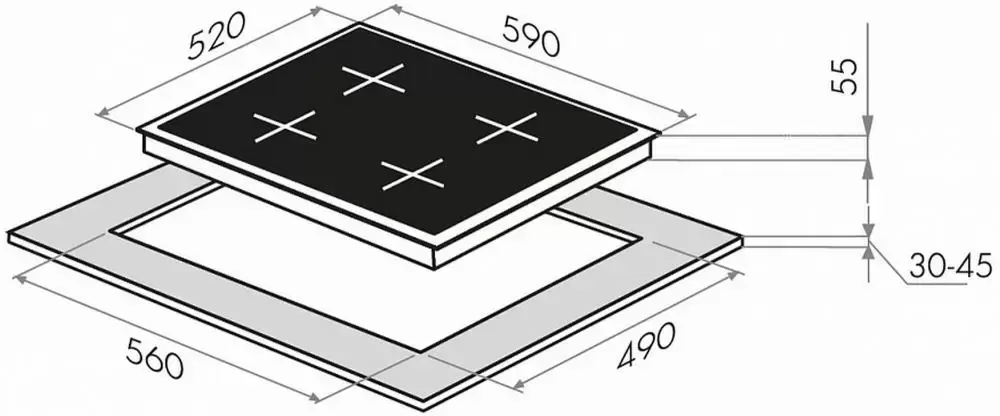 Индукционная варочная панель MAUNFELD EVSI594FL2SBK