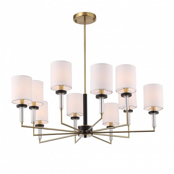 Люстра на штанге ST-Luce BLACK+BRASS SL1404.303.10